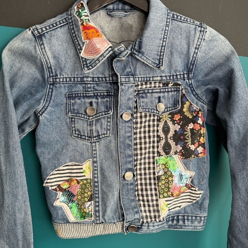 Desigual Multicolor Patchwork Jean Jacket - Picture 4 of 12